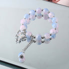 FuAttract Love & Harmony Blue Glaze Beads Butterfly Charm Bracelet - Pink Blue - image 6