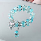 FuAttract Love & Harmony Blue Glaze Beads Butterfly Charm Bracelet - Light Blue - image 8