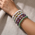 FREE Today: Balance Positive Energy White Turquoise Amazonite Amethyst Green Aventurine Aquamarine Crushed Bead Bracelet - image 0