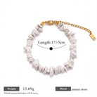 FREE Today: Balance Positive Energy White Turquoise Amazonite Amethyst Green Aventurine Aquamarine Crushed Bead Bracelet - White Turquoise - image 8