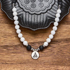 FuAttract Protection & Harmony 108 Lava Stone White Turquoise Silver Buddha Pendant Mala Beads Bracelet Necklace - image 3