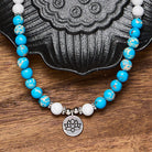 FuAttract Protection & Harmony 108 White Turquoise Blue Imperial Stone Lotus Mala Beads  Bracelet Necklace - image 3