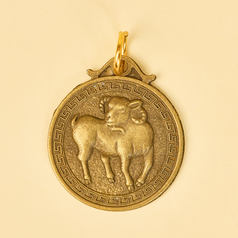 FuAttract Luck Protection & Prosperity Brass Chinese Zodiac Round Plaque Keychain - image 17