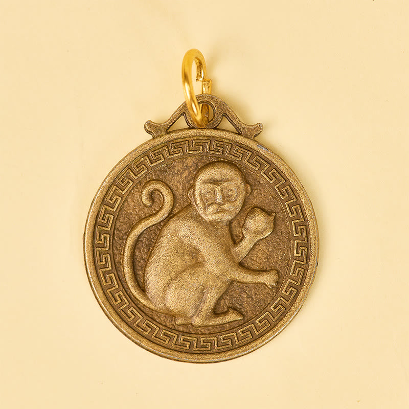 FuAttract Luck Protection & Prosperity Brass Chinese Zodiac Round Plaque Keychain - image 19