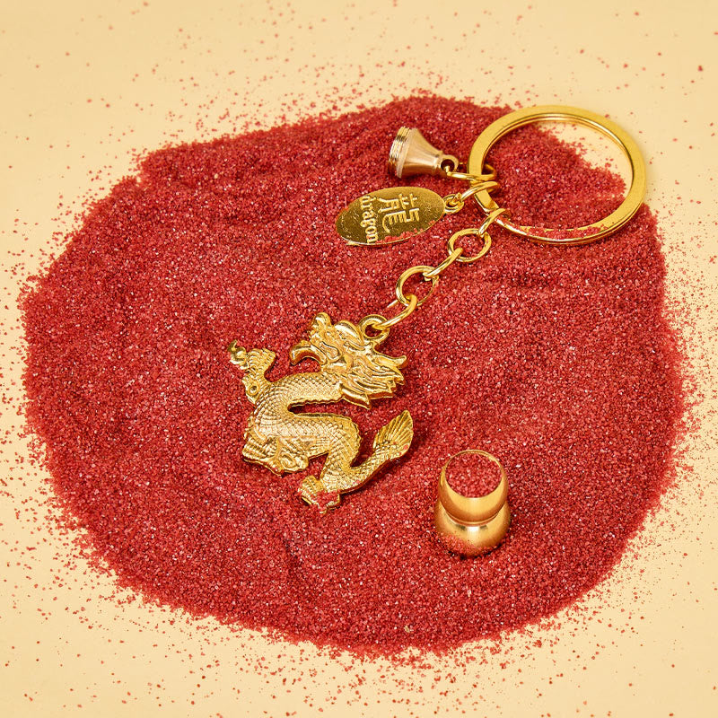 FuAttract Luck Protection & Prosperity Brass Chinese Zodiac Round Plaque Keychain - image 3