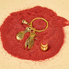 FuAttract Wealth Luck & Prosperity Brass Golden Cicada Fortune Bag Calabash Keychain - image 3