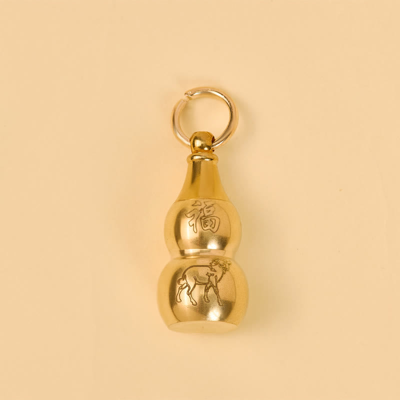 FuAttract Wealth Protection & Prosperity Brass Dragon Pixiu Chinese Zodiac Calabash Keychain - image 15
