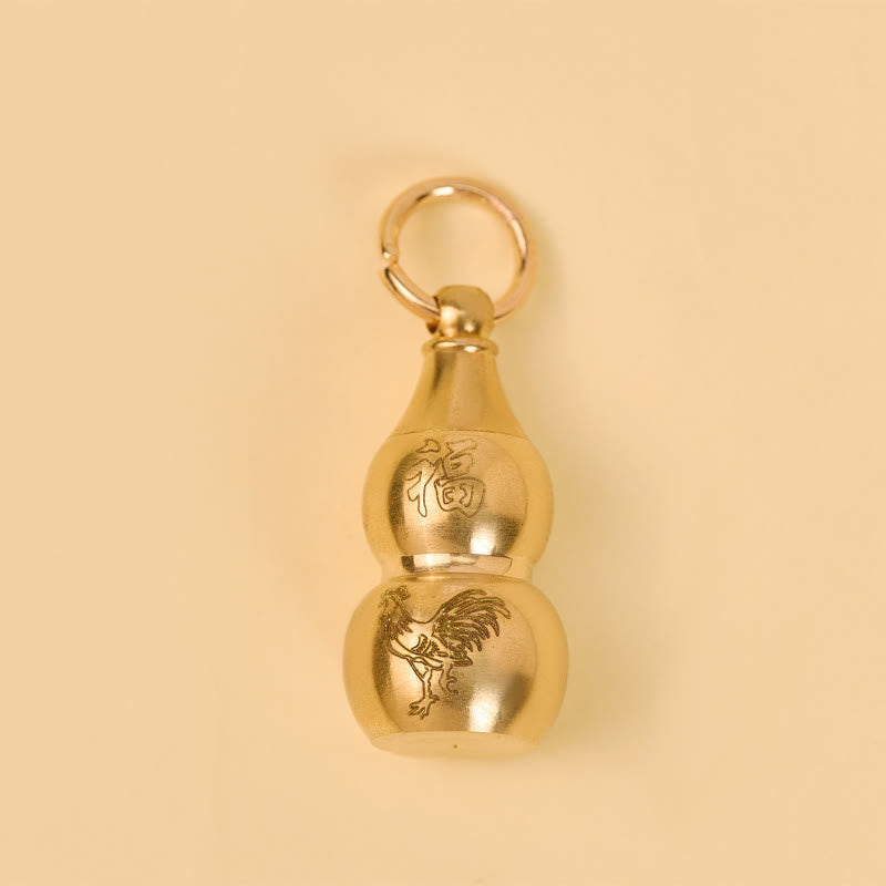 FuAttract Wealth Protection & Prosperity Brass Dragon Pixiu Chinese Zodiac Calabash Keychain - image 19