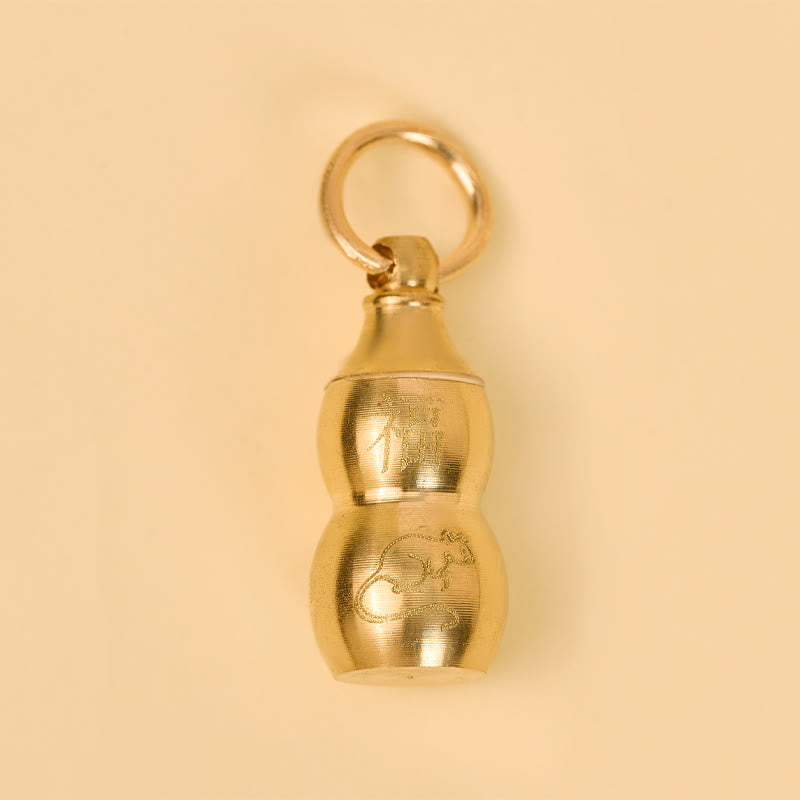 FuAttract Wealth Protection & Prosperity Brass Dragon Pixiu Chinese Zodiac Calabash Keychain - image 1