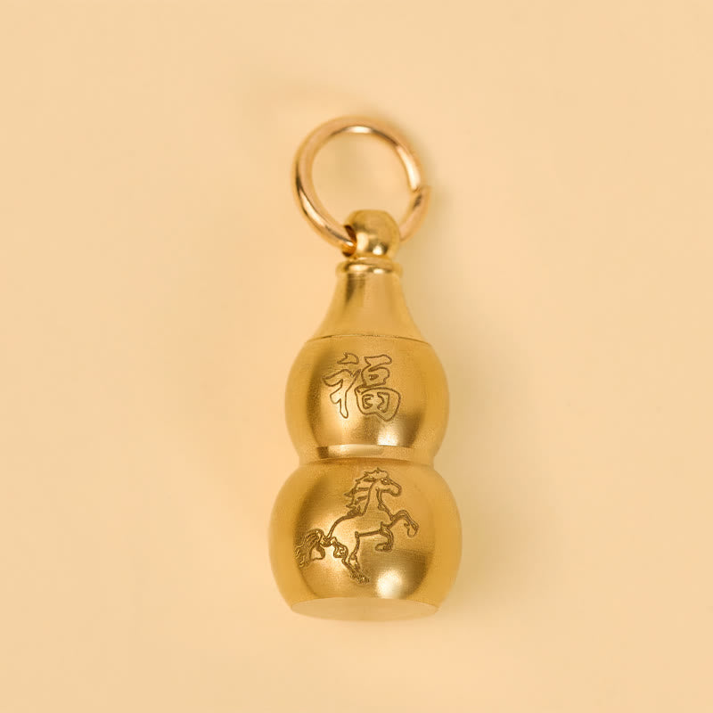 FuAttract Wealth Protection & Prosperity Brass Dragon Pixiu Chinese Zodiac Calabash Keychain - image 13