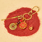 FuAttract Protection & Peace Brass Shan Gui Spinning Five Emperor Coins Calabash  Keychain - image 3