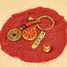 FuAttract Protection & Peace Brass Shan Gui Spinning Five Emperor Coins Calabash  Keychain - image 7