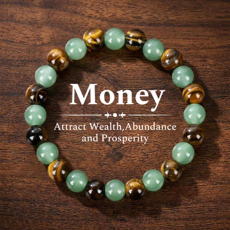 FuAttract Luck Growth Protection & Emotional Balance Green Aventurine Tiger's Eye Bracelet - Green Aventurine+Tiger's Eye - image 0