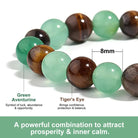 FuAttract Luck Growth Protection & Emotional Balance Green Aventurine Tiger's Eye Bracelet - image 4