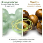 FuAttract Luck Growth Protection & Emotional Balance Green Aventurine Tiger's Eye Bracelet - image 3