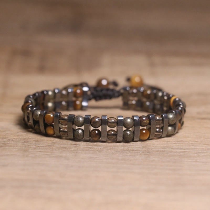 FuAttract Protection Clarity Inner Strength Tiger's Eye & Hematite Bracelet - Pyrite - image 10
