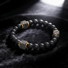 FuAttract Grounding Protection & Stability Lava Rock Black Onyx Vintage Bracelet - image 1
