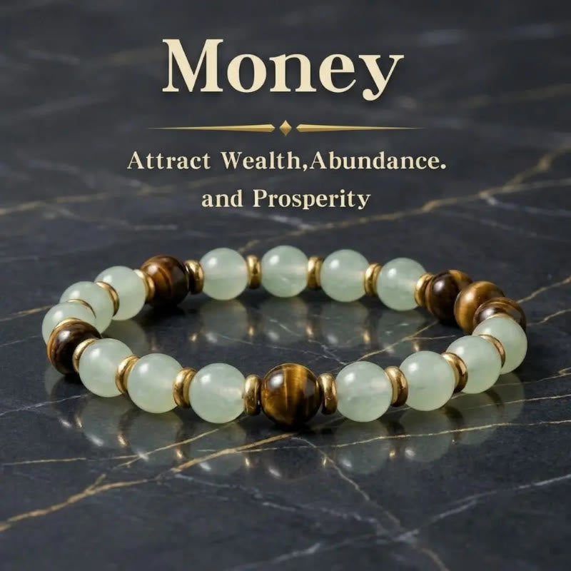 FuAttract Wealth Confidence & Prosperity Tiger Eye Green Aventurine Fortune Bracelet - 8mm - image 0