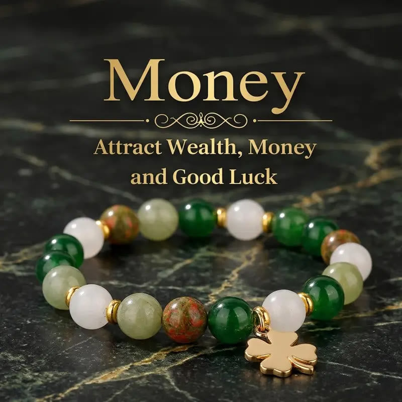 FuAttract Growth Harmony & Positive Energy Green Aventurine Moonstone Unakite Chrysocolla Forest Style Bracelet - 8mm - image 0