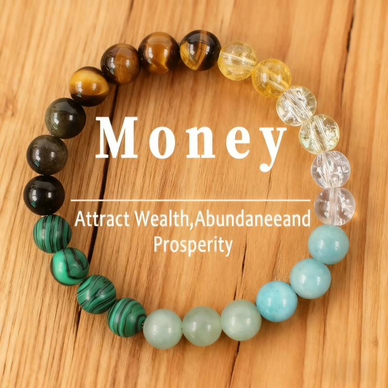 FuAttract Prosperity & Success Energy Tiger Eye Malachite Green Aventurine Wealth Bracelet - 8mm - image 0