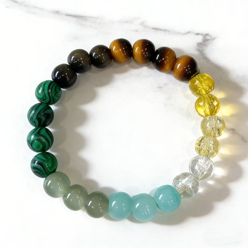 FuAttract Prosperity & Success Energy Tiger Eye Malachite Green Aventurine Wealth Bracelet - image 2