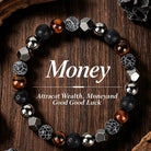 FuAttract Protection Strength & Grounding Energy Tiger Eye Hematite Lava Stone Weathered Stone Money Bracelet - Red Tiger's Eye - image 0