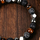 FuAttract Protection Strength & Grounding Energy Tiger Eye Hematite Lava Stone Weathered Stone Money Bracelet - image 4