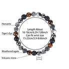 FuAttract Protection Strength & Grounding Energy Tiger Eye Hematite Lava Stone Weathered Stone Money Bracelet - image 5