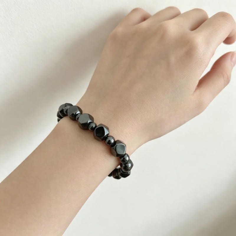 FuAttract Protection Strength & Grounding Energy Black Hematite Faceted Bead Bracelet - image 8