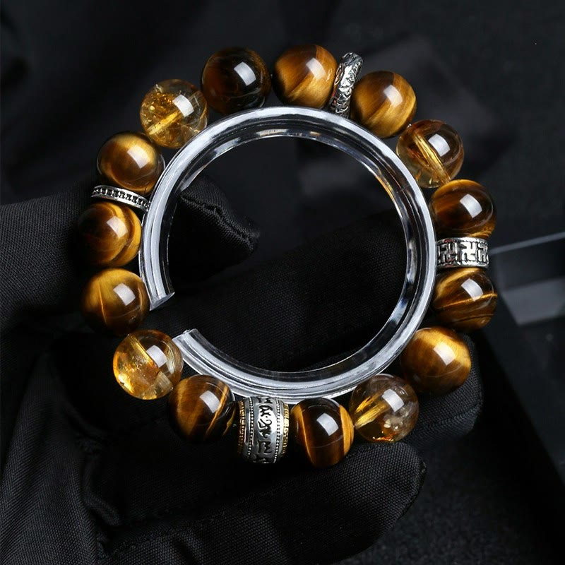 FuAttract Wealth Prosperity & Good Fortune Yellow Tiger Eye Citrine Treasure Bracelet - 10mm - image 3