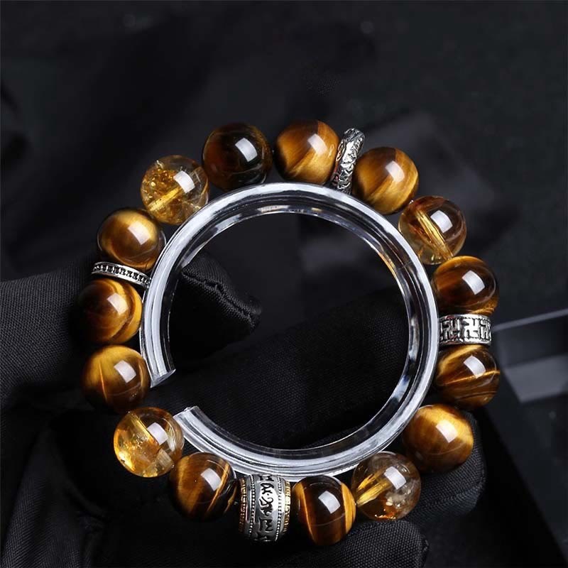 FuAttract Wealth Prosperity & Good Fortune Yellow Tiger Eye Citrine Treasure Bracelet - 12mm - image 4
