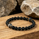 FuAttract Protection Strength & Grounding Energy Black Onyx Faceted Black Glitter Stone Bracelet - image 1