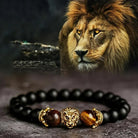 FuAttract Confidence Strength & Leadership Tiger Eye Crown Lion Bracelet - image 0