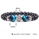 FuAttract Confidence Strength & Leadership Tiger Eye Crown Lion Bracelet - Blue Tiger Eye + Silver 1 - image 12