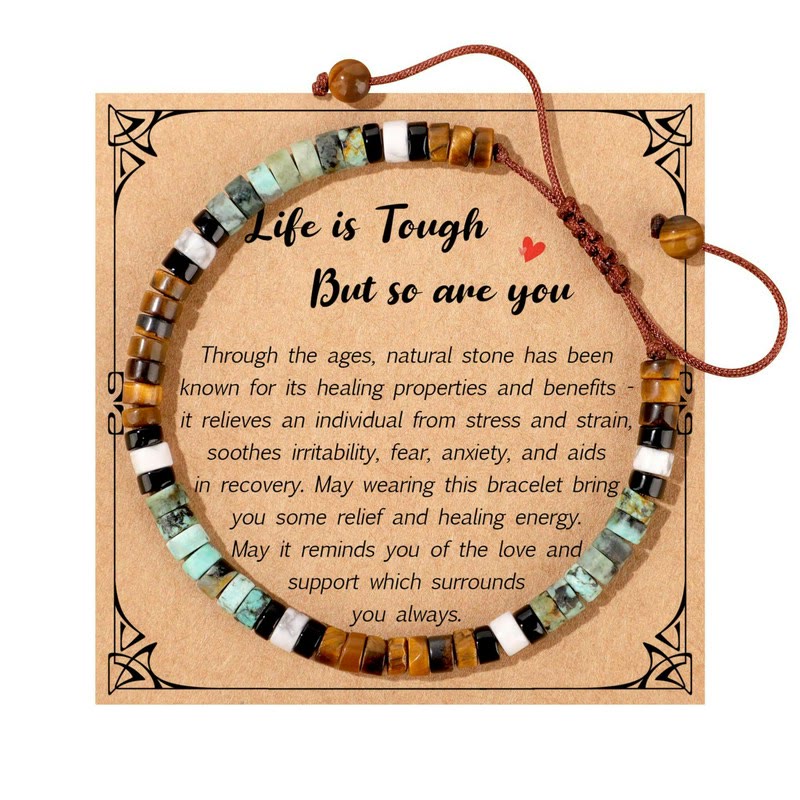 FuAttract Motivation Balance & Positive Energy Seven Chakra Crystal Woven Inspirational Bracelet - C - image 3