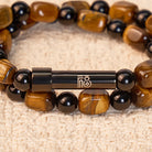 FuAttract Wishbeads Protection & Confidence - Black Obsidian & Tiger Eye Intention Bracelet - image 4