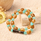 FuAttract Wishbeads Confidence & Emotional Balance – Amazonite & Tiger's Eye Intention Bracelet - image 2
