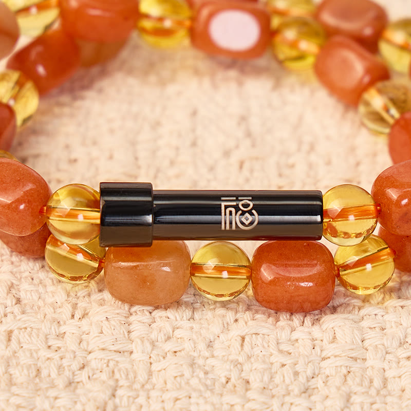 FuAttract Wishbeads Wealth & Positive Energy – Citrine & Red Aventurine Intention Bracelet - image 4