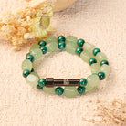 FuAttract Wishbeads Prosperity & Growth – Malachite & Green Aventurine Intention Bracelet - 8mm - image 0