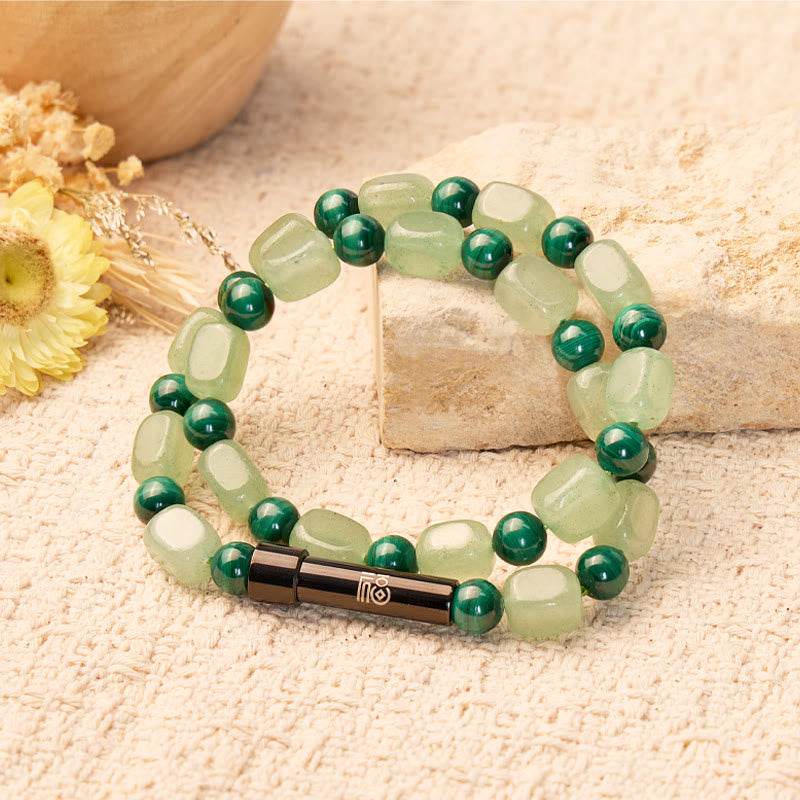 FuAttract Wishbeads Prosperity & Growth – Malachite & Green Aventurine Intention Bracelet - image 2
