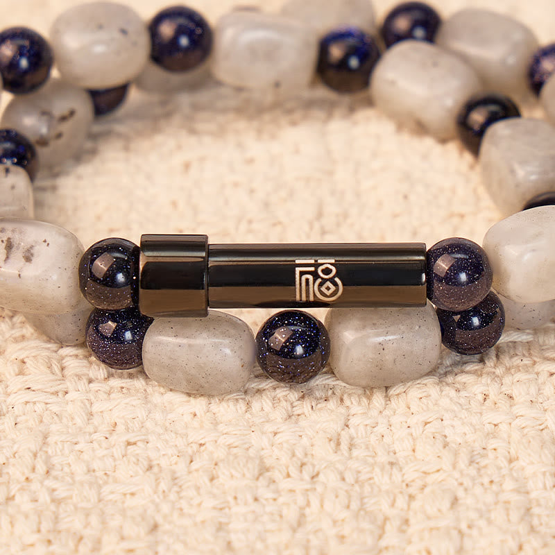 FuAttract Wishbeads Calm Energy & Confidence – Blue Sandstone & Labradorite Intention Bracelet - image 4
