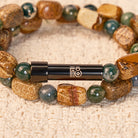 FuAttract Wishbeads Harmony & Positive Growth – Moss Agate & Picture Jasper Intention Bracelet - image 4