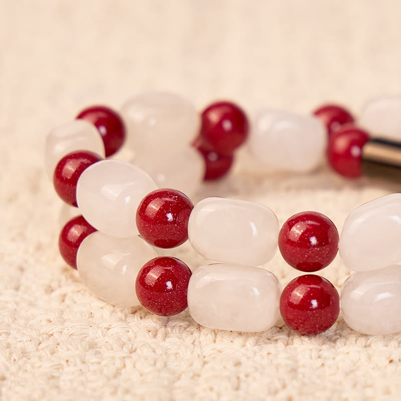 FuAttract Wishbeads Protection & Good Fortune – Cinnabar & White Jade Intention Bracelet - image 5