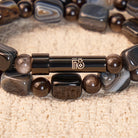 FuAttract Wishbeads Protection & Grounding – Silver Sheen Obsidian & Black Onyx Intention Bracelet - image 4