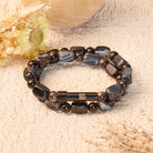 FuAttract Wishbeads Protection & Grounding – Silver Sheen Obsidian & Black Onyx Intention Bracelet - 8mm - image 0