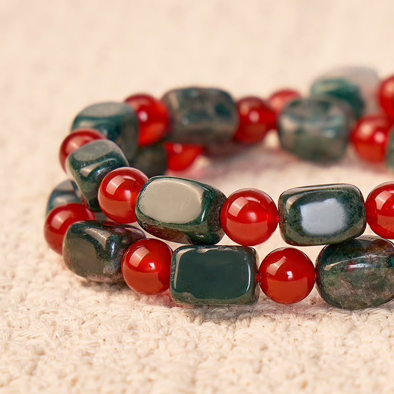 FuAttract Wishbeads Strength & Harmony – Red Agate & Indian Agate Intention Bracelet - image 5