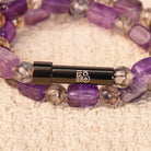 FuAttract Wishbeads Protection & Clarity – Dragon Vein Agate & Amethyst Intention Bracelet - image 4