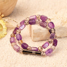 FuAttract Wishbeads Protection & Clarity – Dragon Vein Agate & Amethyst Intention Bracelet - image 2