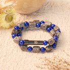 FuAttract Wishbeads Wisdom & Stability – Lapis Lazuli & Grey Jasper Intention Bracelet - 8mm - image 0
