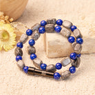 FuAttract Wishbeads Wisdom & Stability – Lapis Lazuli & Grey Jasper Intention Bracelet - image 2